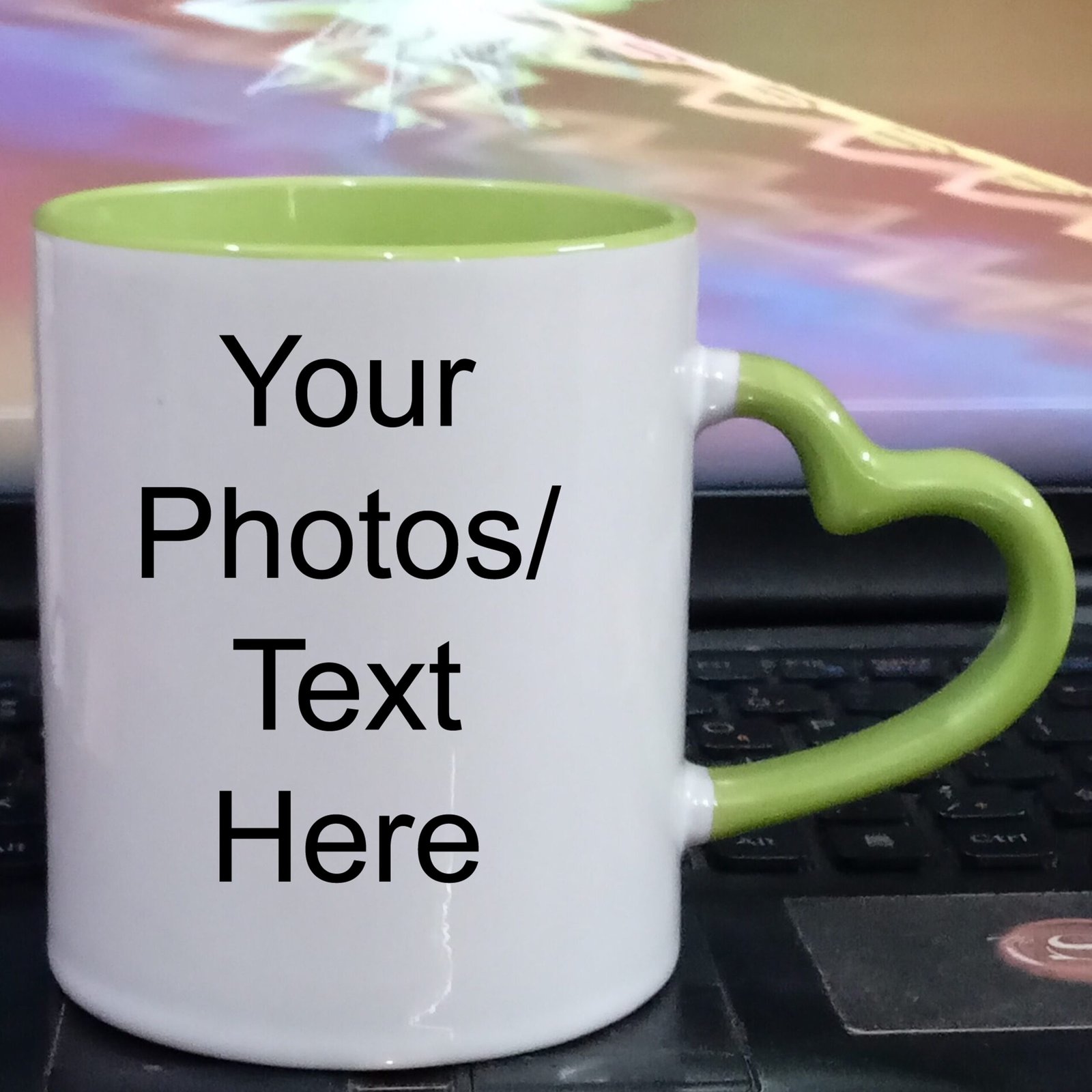 3 Tone Light Green Mug - Image 2
