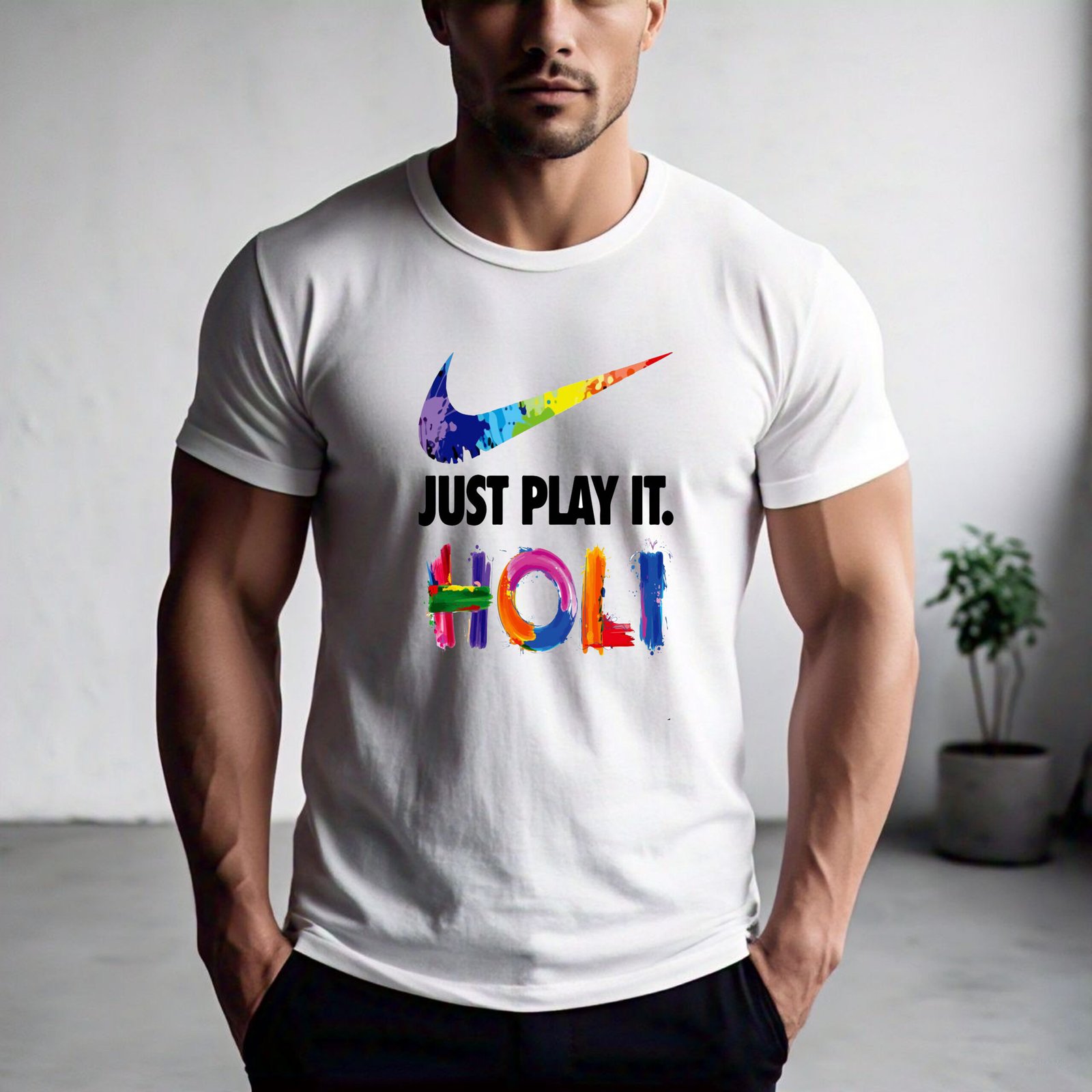 Just Play It Holi T-Shirt - Image 2