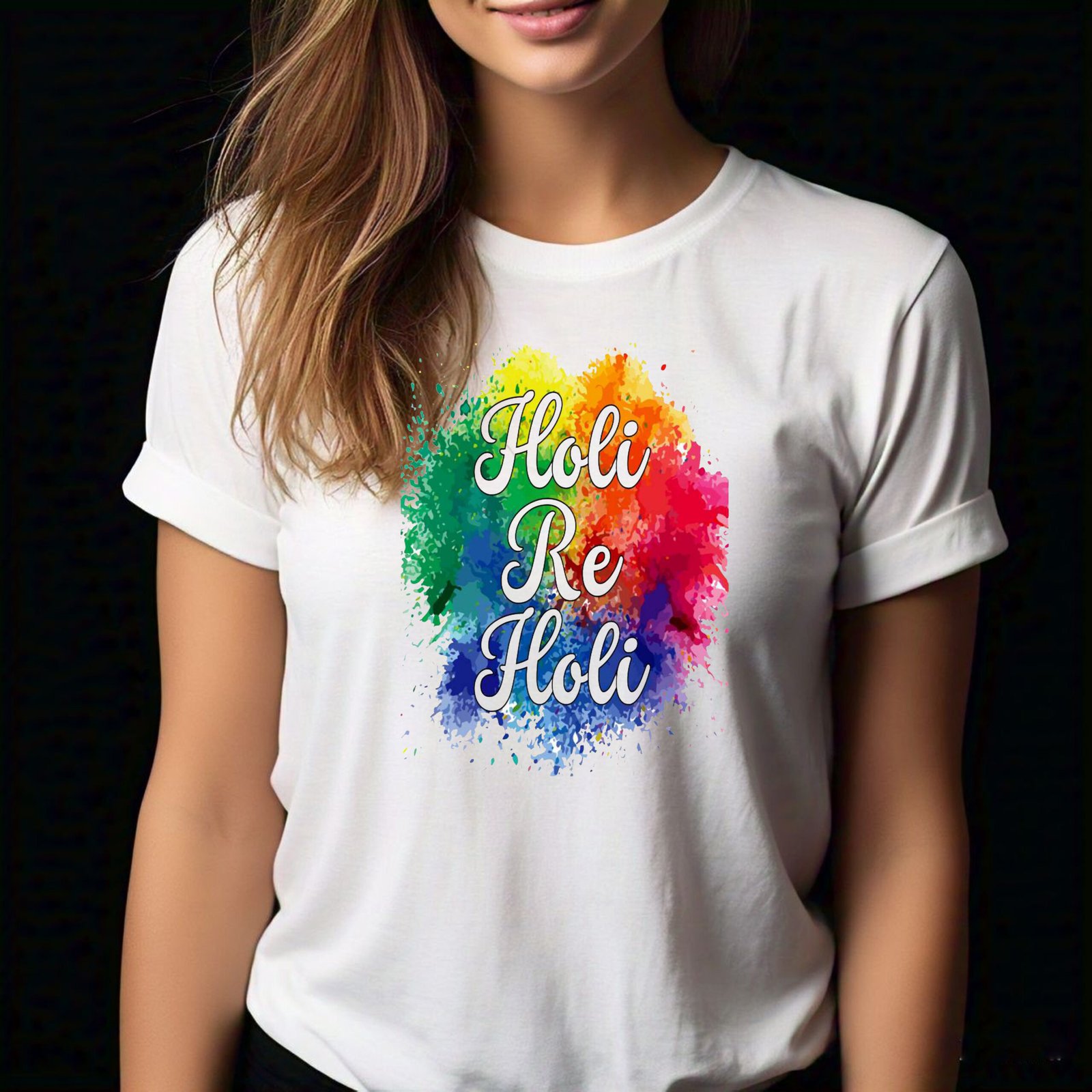 Holi Re Holi Color Splash T-Shirt - Image 2
