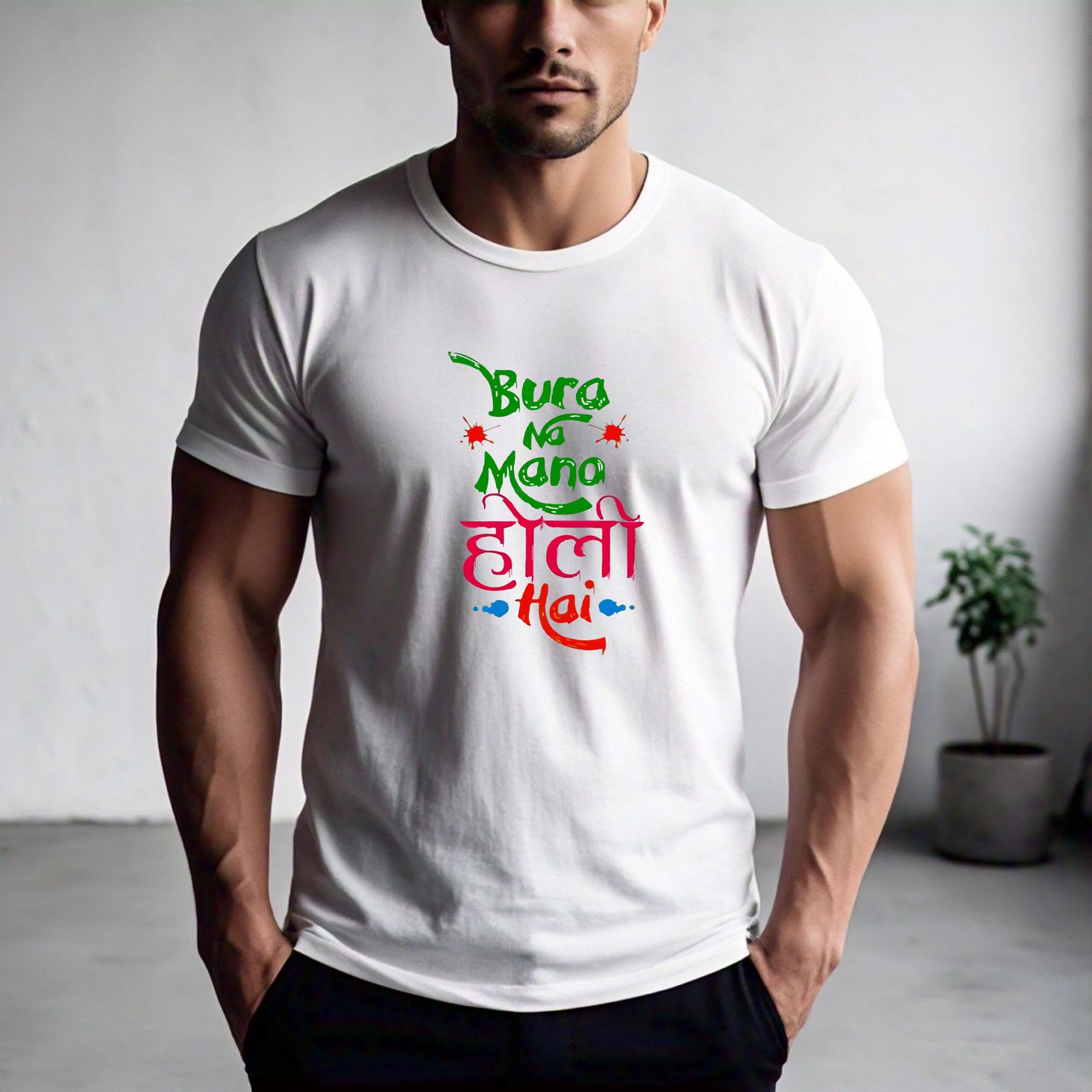 Bura Na Mano होली Hai Printed T-Shirt