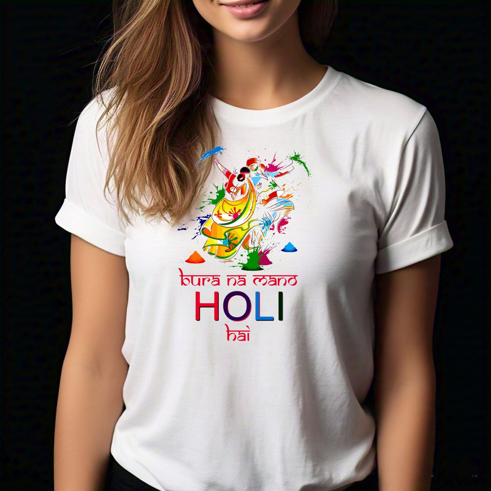 Bura Na Mano Radha Krishna Holi T-Shirt - Image 2