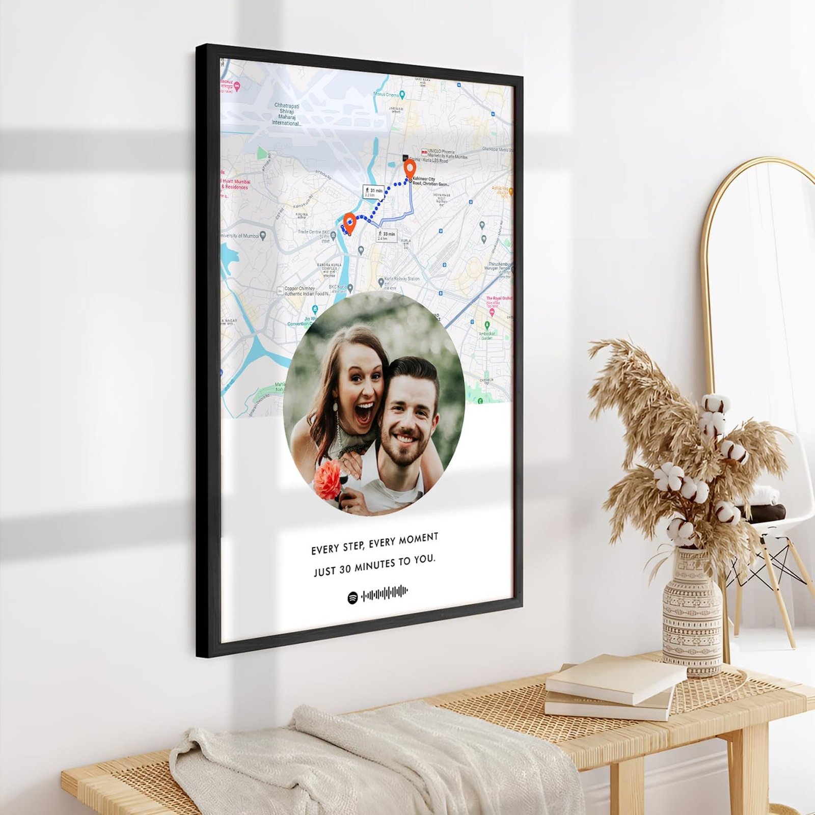 Map with Single Photo White Bg - Image 2