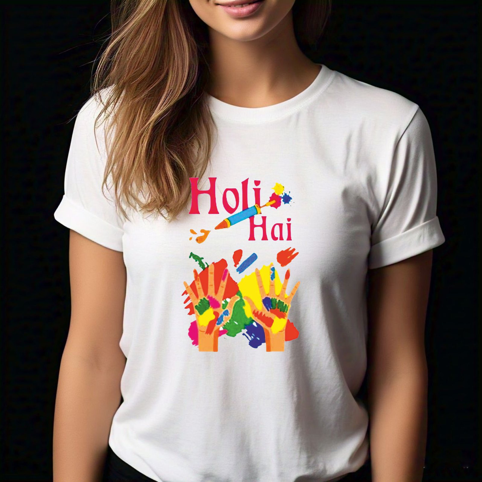 Holi Hai Vibrant Printed T-Shirt - Image 2