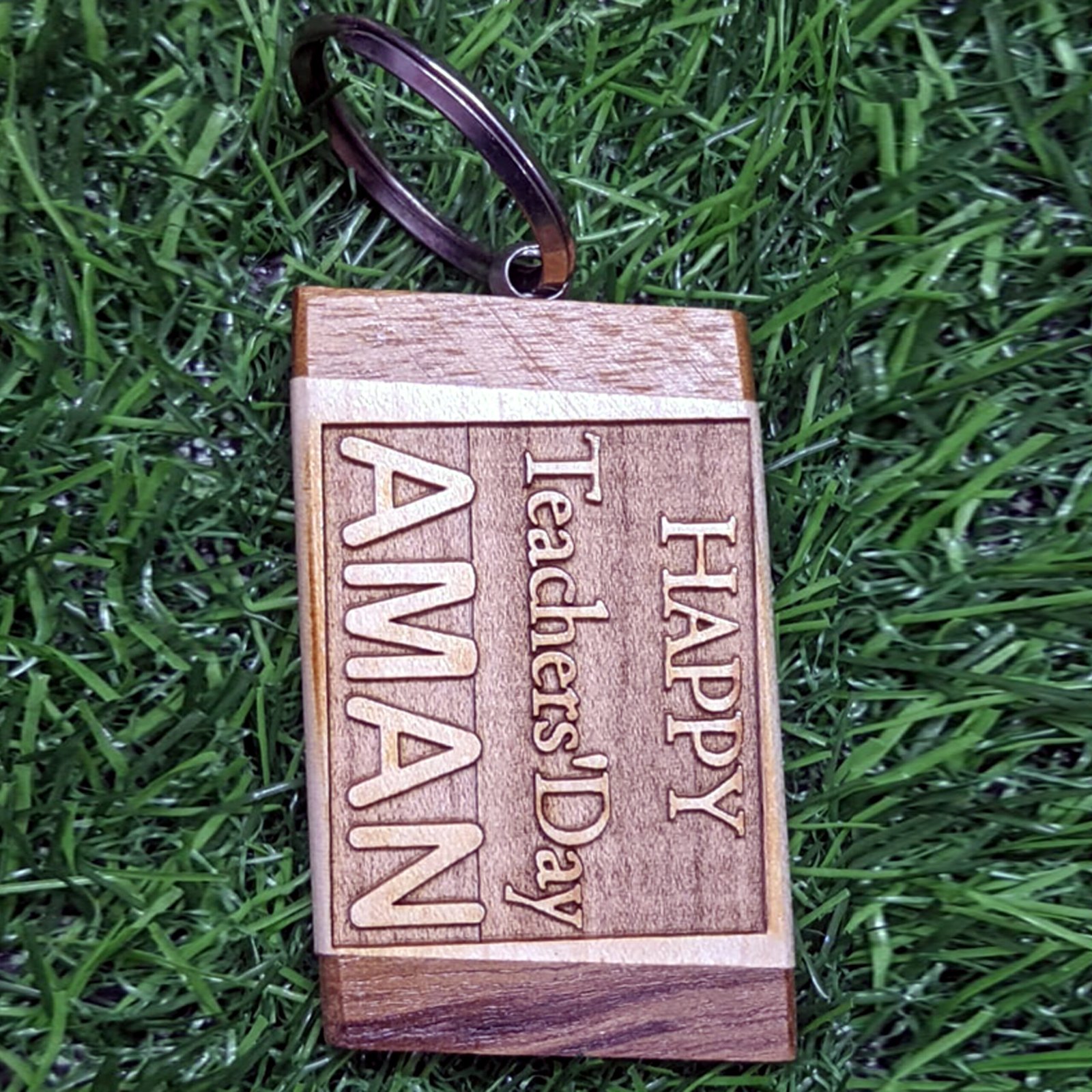 Engraved Rectangle Keychain - Image 3