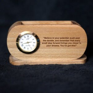 Wooden Pen And Card Holder