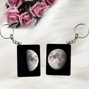 Moon Phases Couple Keychain